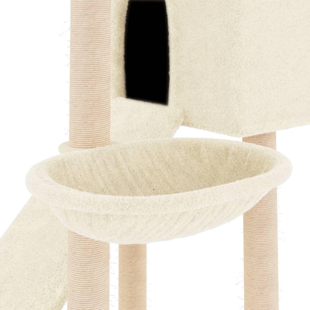 Arbre à chat avec griffoirs en sisal Crème 153 cm - Animalerie en ligne Kat-Shop