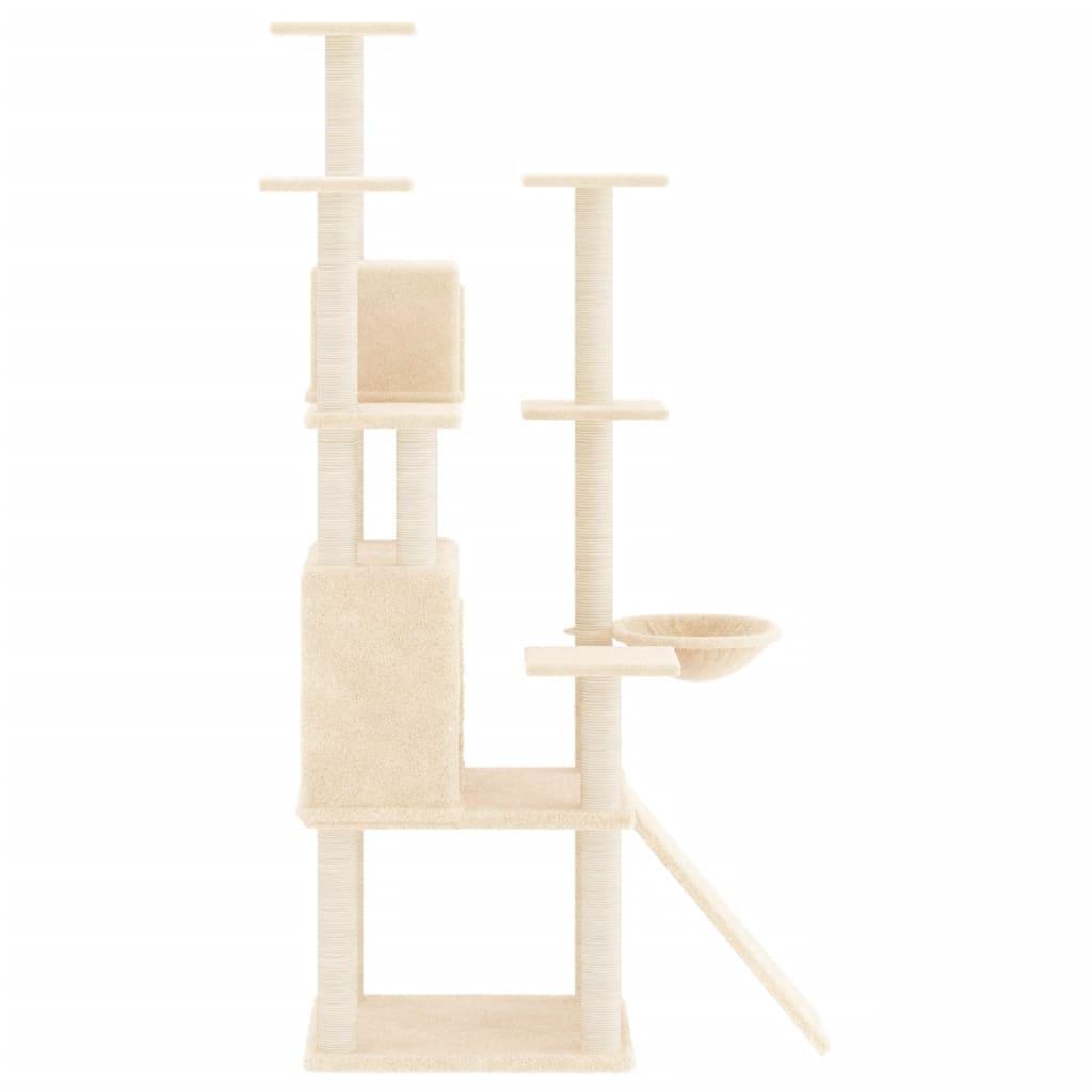 Arbre à chat avec griffoirs en sisal Crème 154 cm - Animalerie en ligne www.kat-shop.be