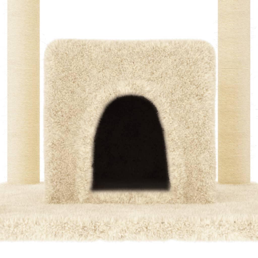 Arbre à chat avec griffoirs en sisal Crème 154 cm - Animalerie en ligne Kat-Shop