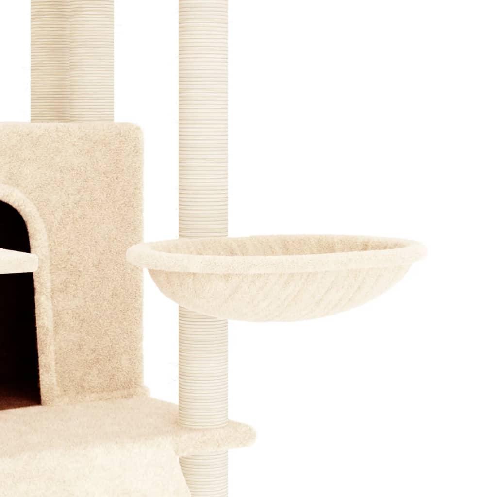 Arbre à chat avec griffoirs en sisal Crème 154 cm - Animalerie en ligne www.kat-shop.be