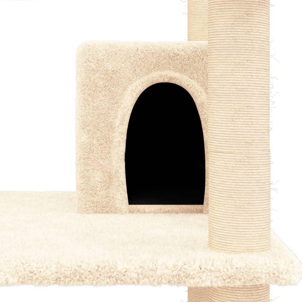 Arbre à chat avec griffoirs en sisal Crème 162 cm - Animalerie en ligne www.kat-shop.be