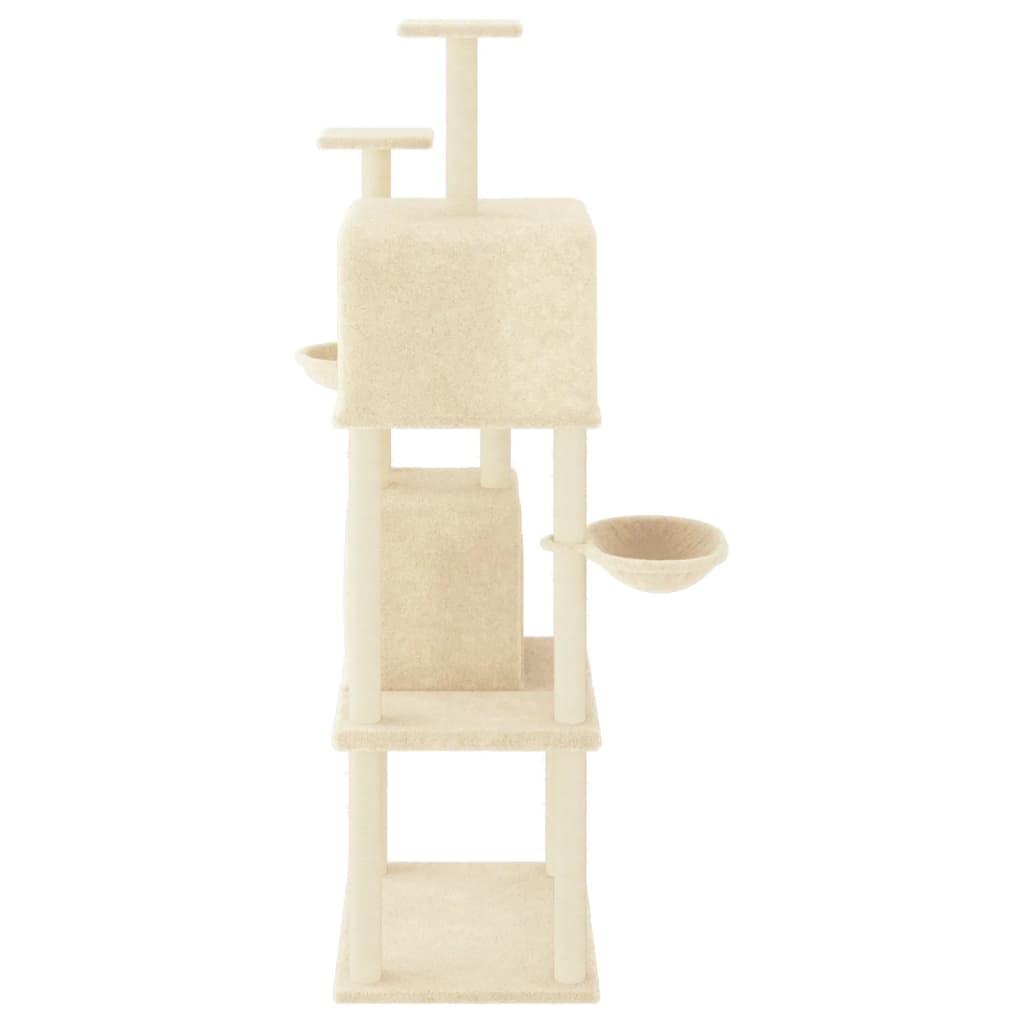 Arbre à chat avec griffoirs en sisal Crème 180 cm - Animalerie en ligne Kat-Shop