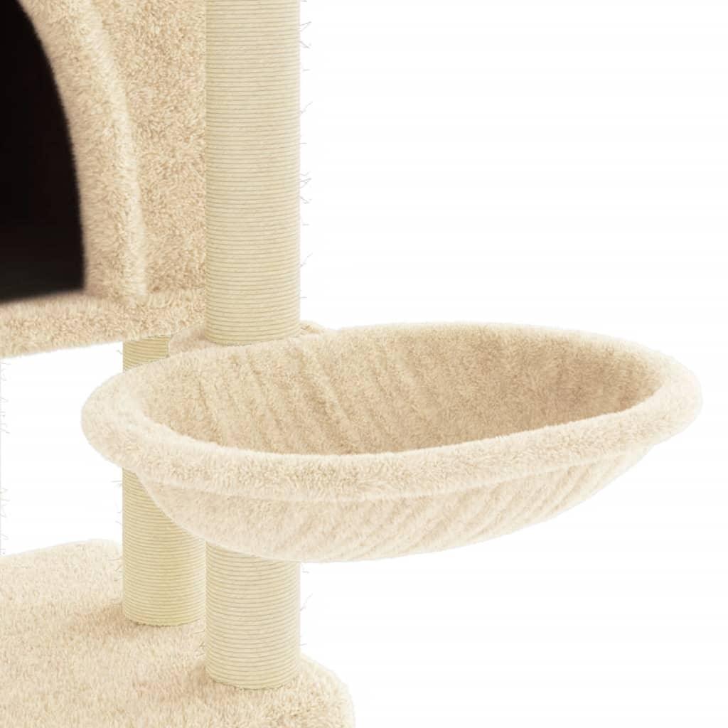 Arbre à chat avec griffoirs en sisal Crème 180 cm - Animalerie en ligne Kat-Shop