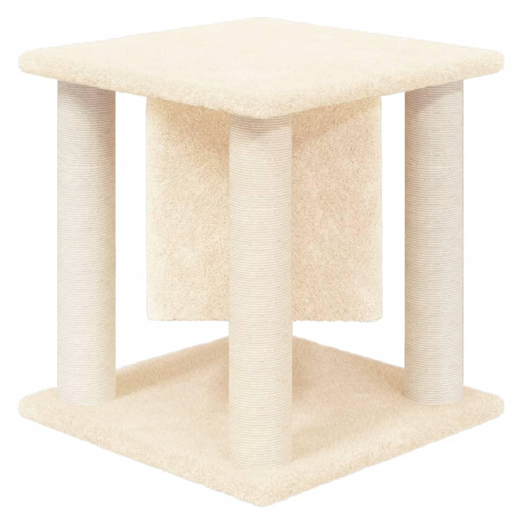 Arbre à chat avec griffoirs en sisal Crème 37 cm - Animalerie en ligne www.kat-shop.be