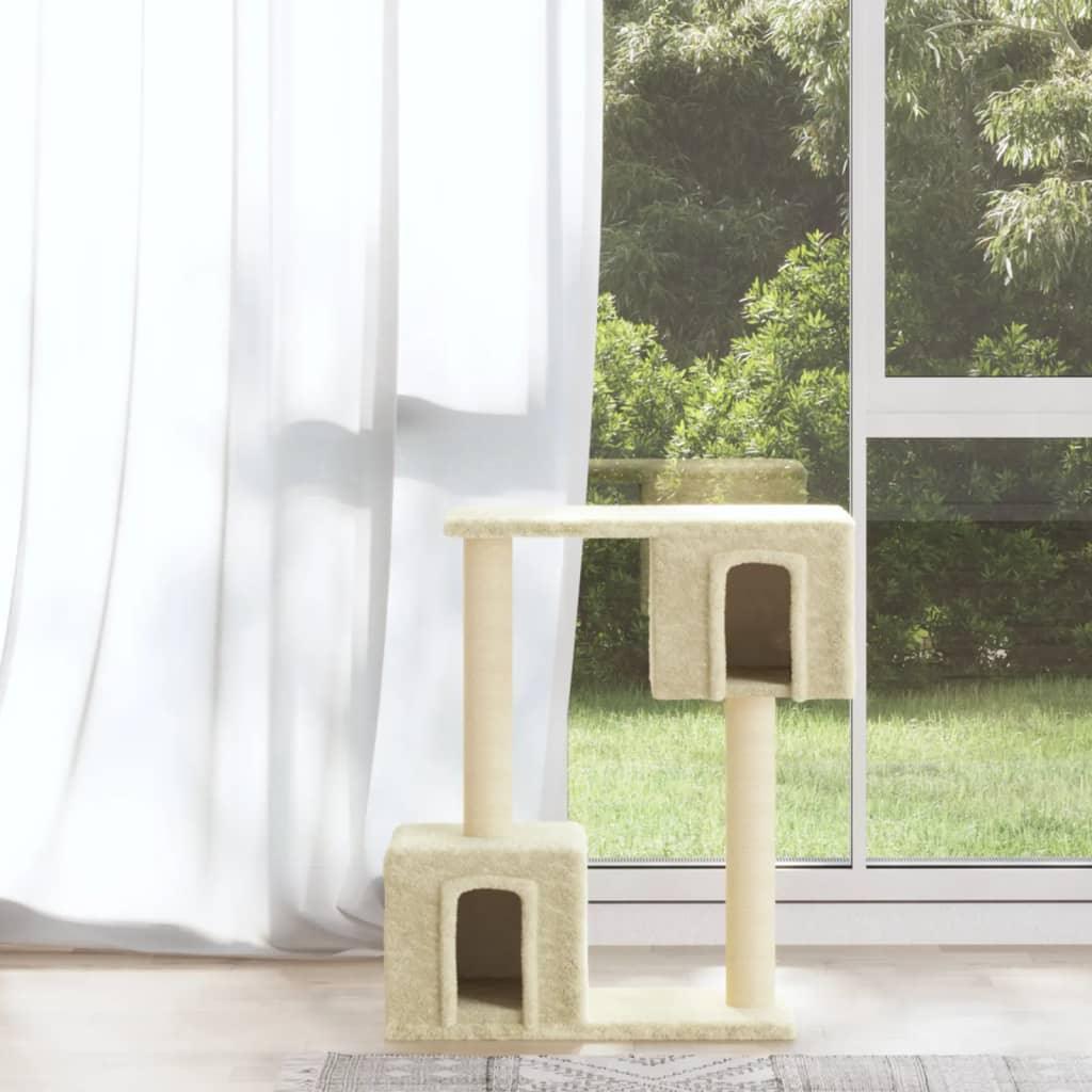 Arbre à chat avec griffoirs en sisal Crème 60 cm - Animalerie en ligne www.kat-shop.be