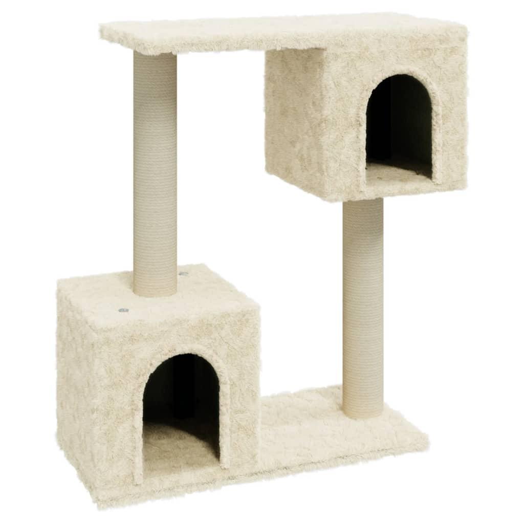 Arbre à chat avec griffoirs en sisal Crème 60 cm - Animalerie en ligne www.kat-shop.be