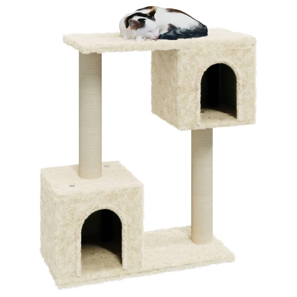 Arbre à chat avec griffoirs en sisal Crème 60 cm - Animalerie en ligne www.kat-shop.be