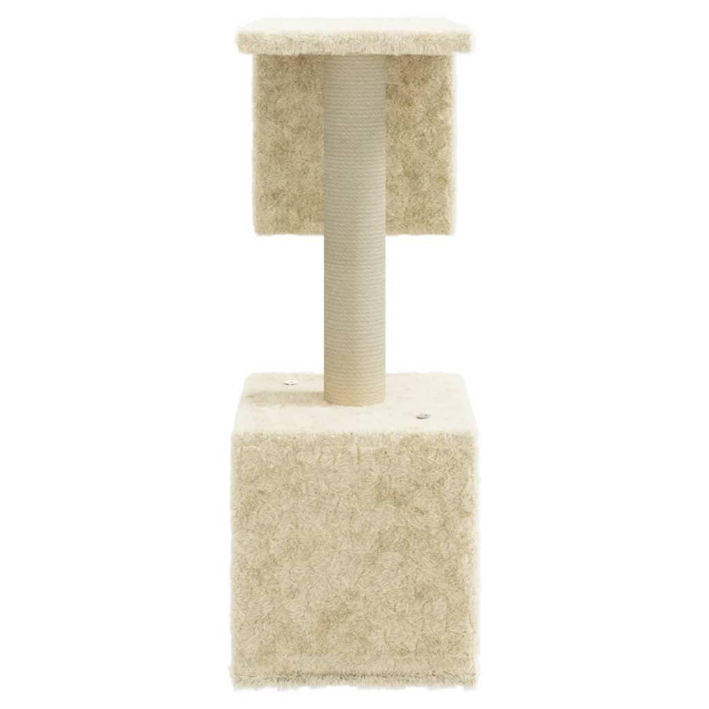 Arbre à chat avec griffoirs en sisal Crème 60 cm - Animalerie en ligne www.kat-shop.be