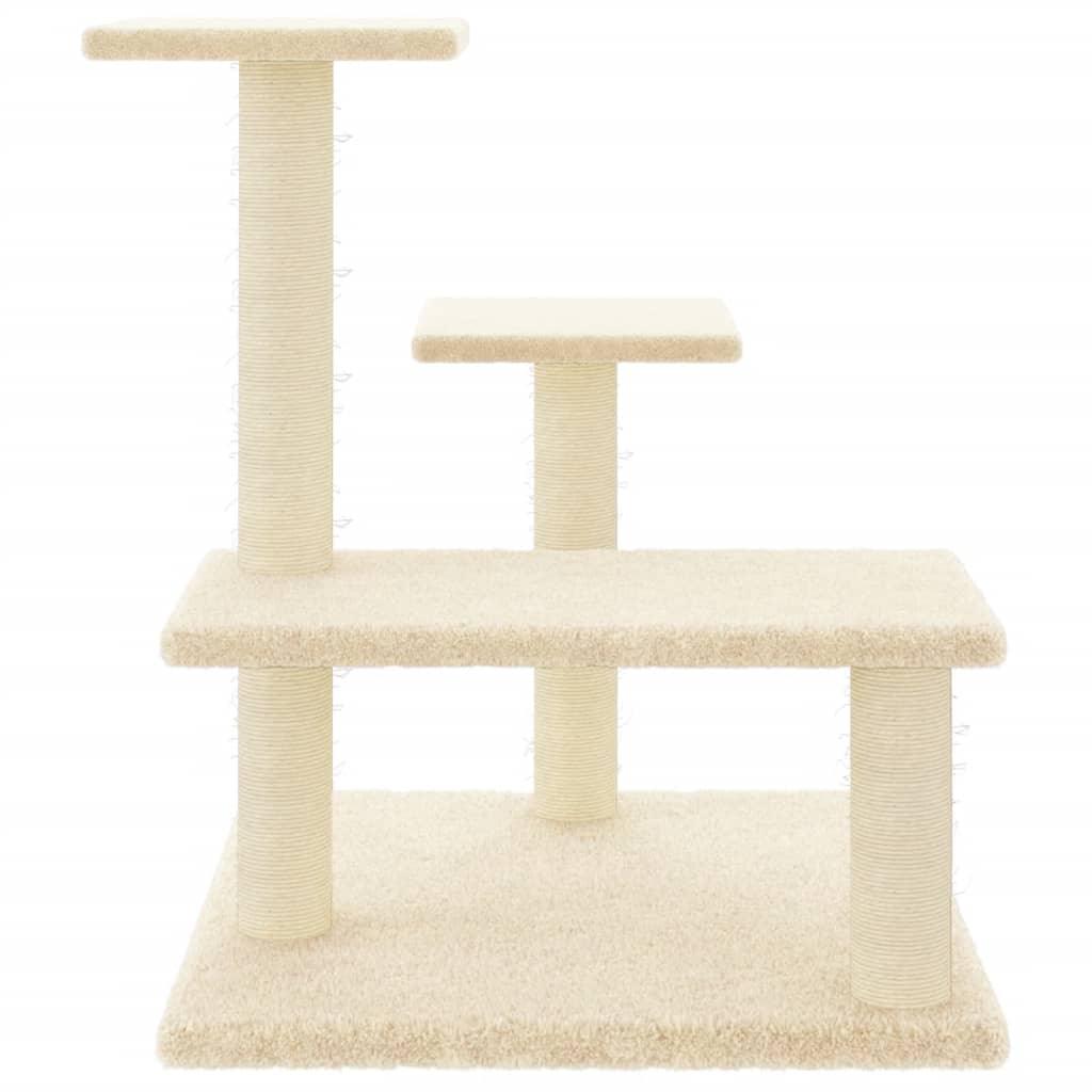 Arbre à chat avec griffoirs en sisal crème 61 cm - Animalerie en ligne Kat-Shop