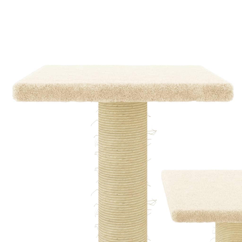 Arbre à chat avec griffoirs en sisal crème 61 cm - Animalerie en ligne Kat-Shop