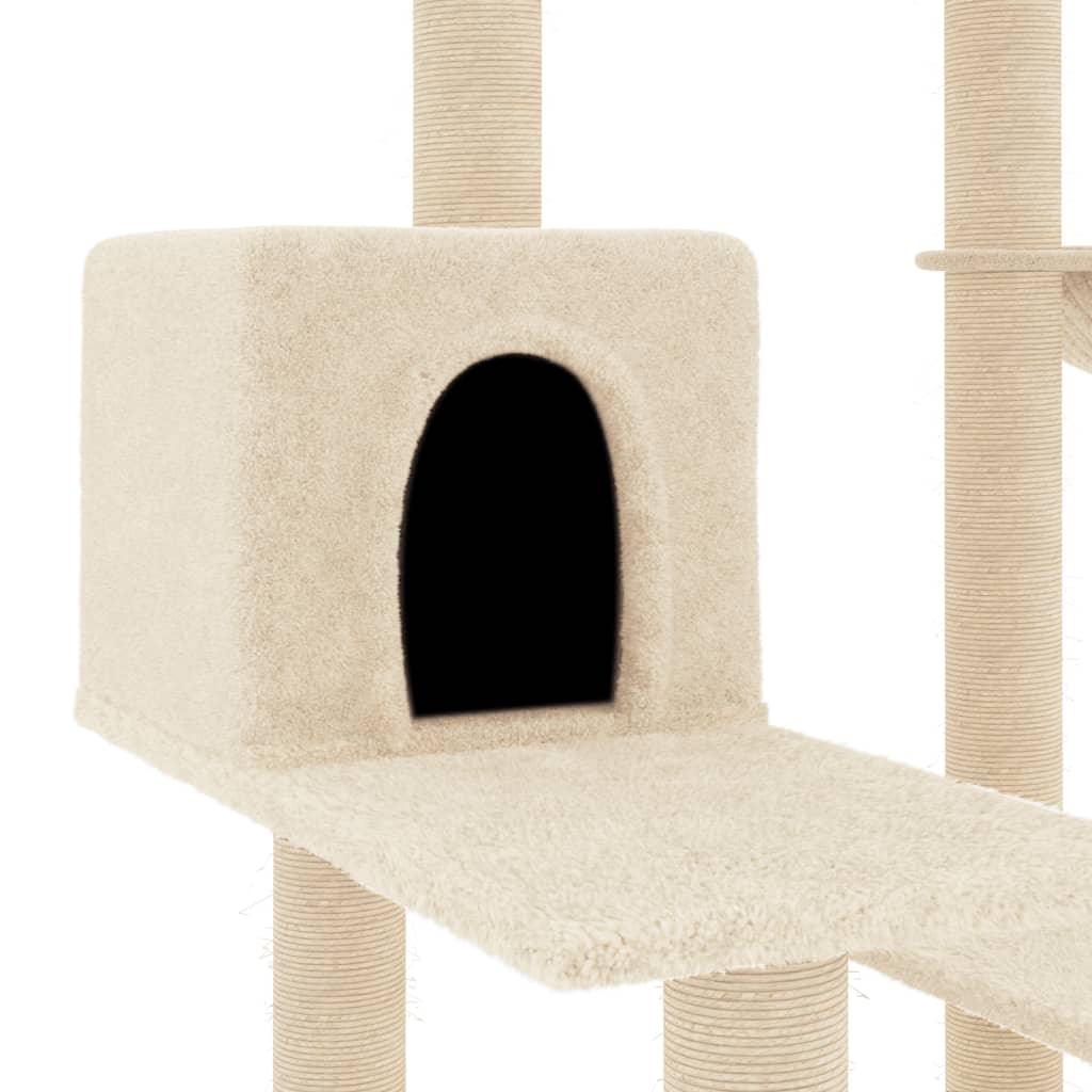 Arbre à chat avec griffoirs en sisal crème 82,5 cm - Animalerie en ligne Kat-Shop