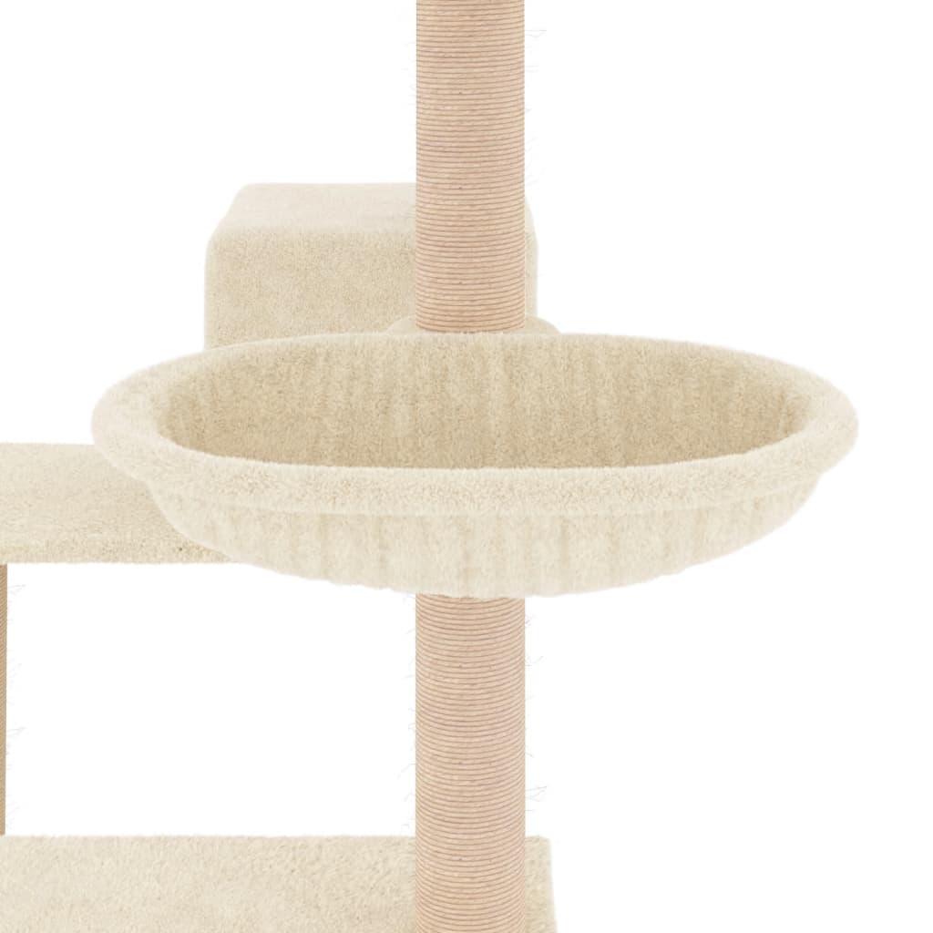 Arbre à chat avec griffoirs en sisal crème 82,5 cm - Animalerie en ligne Kat-Shop