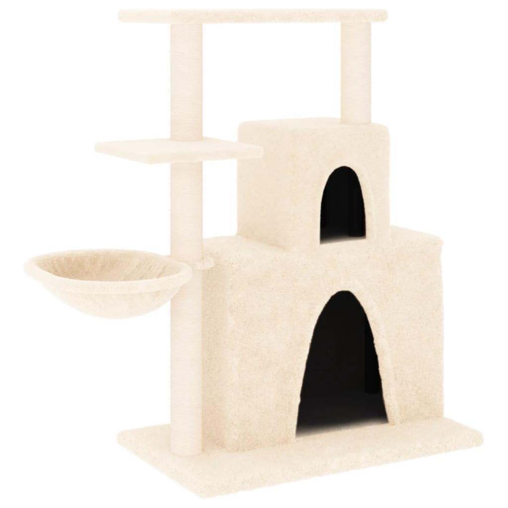 Arbre à chat avec griffoirs en sisal Crème 83 cm - Animalerie en ligne Kat-Shop