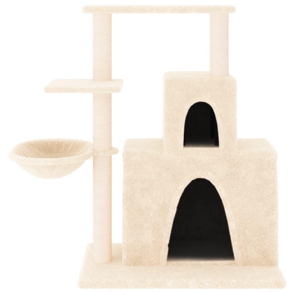 Arbre à chat avec griffoirs en sisal Crème 83 cm - Animalerie en ligne Kat-Shop