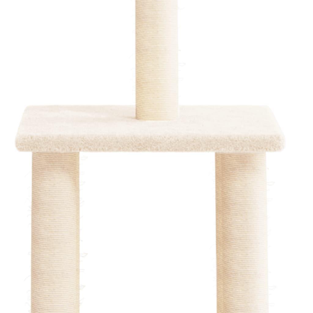 Arbre à chat avec griffoirs en sisal crème 85,5 cm - Animalerie en ligne Kat-Shop