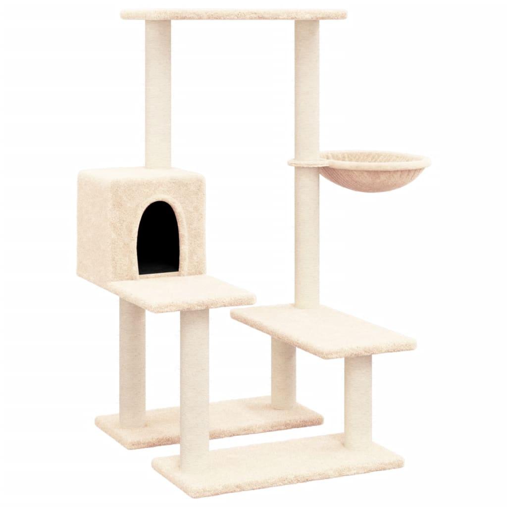 Arbre à chat avec griffoirs en sisal Crème 94,5 cm - Animalerie en ligne www.kat-shop.be