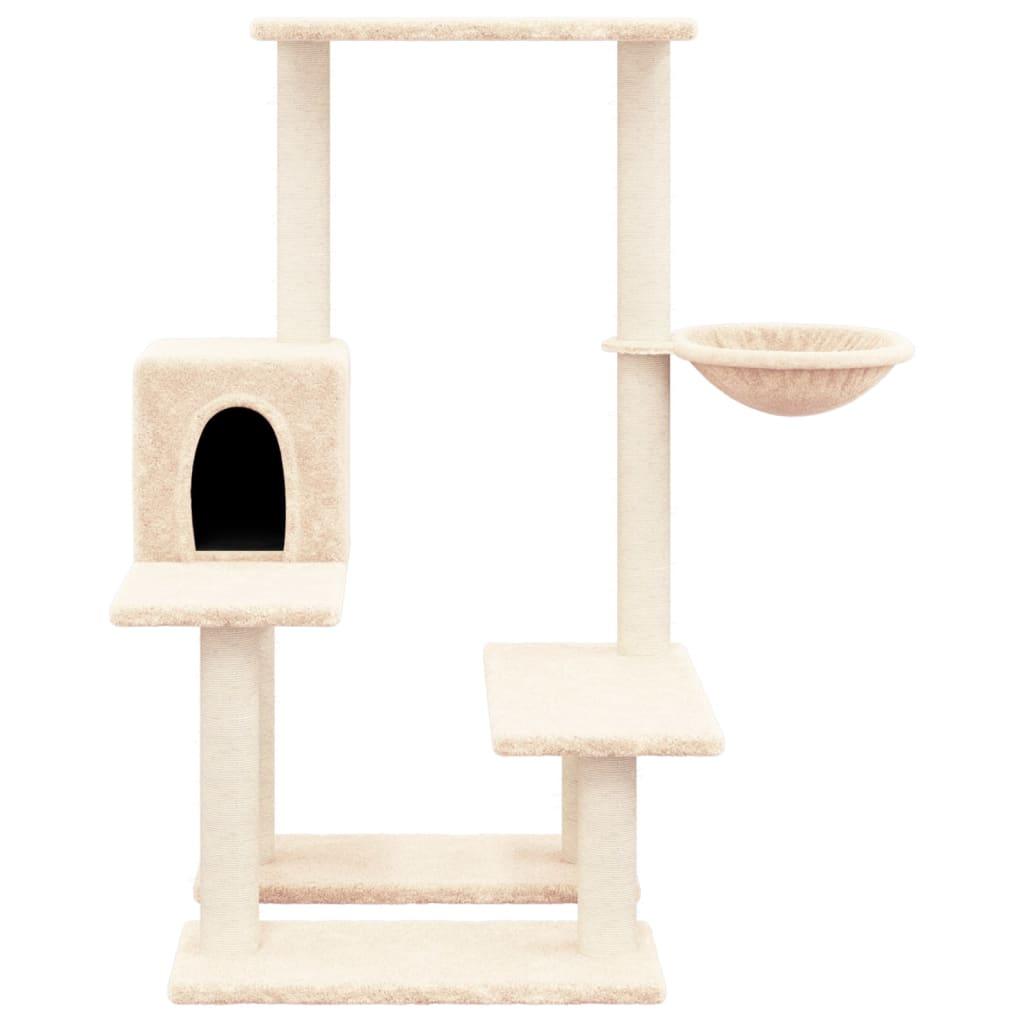 Arbre à chat avec griffoirs en sisal Crème 94,5 cm - Animalerie en ligne www.kat-shop.be