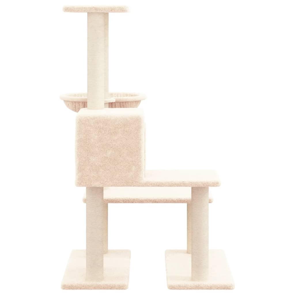 Arbre à chat avec griffoirs en sisal Crème 94,5 cm - Animalerie en ligne www.kat-shop.be