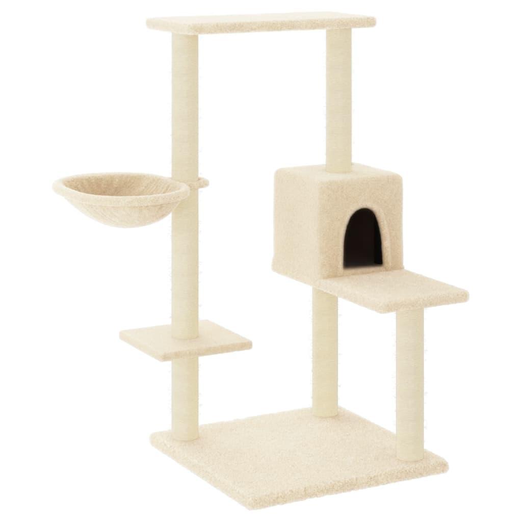 Arbre à chat avec griffoirs en sisal Crème 95 cm - Animalerie en ligne Kat-Shop