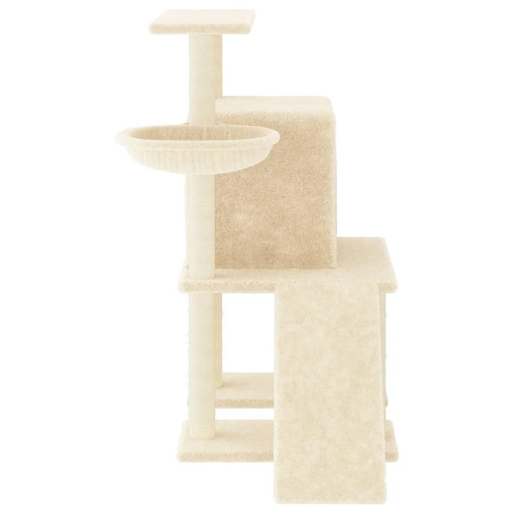 Arbre à chat avec griffoirs en sisal Crème 96,5 cm - Animalerie en ligne Kat-Shop