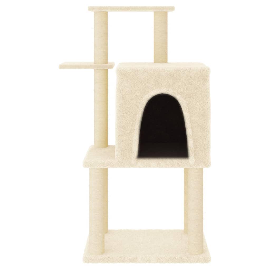 Arbre à chat avec griffoirs en sisal crème 97 cm - Animalerie en ligne Kat-Shop