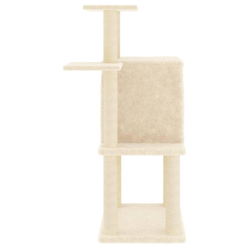 Arbre à chat avec griffoirs en sisal crème 97 cm - Animalerie en ligne Kat-Shop