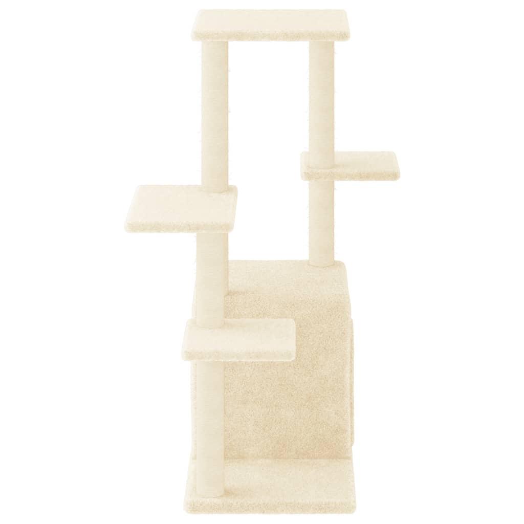 Arbre à chat avec griffoirs en sisal crème 97,5 cm - Animalerie en ligne Kat-Shop