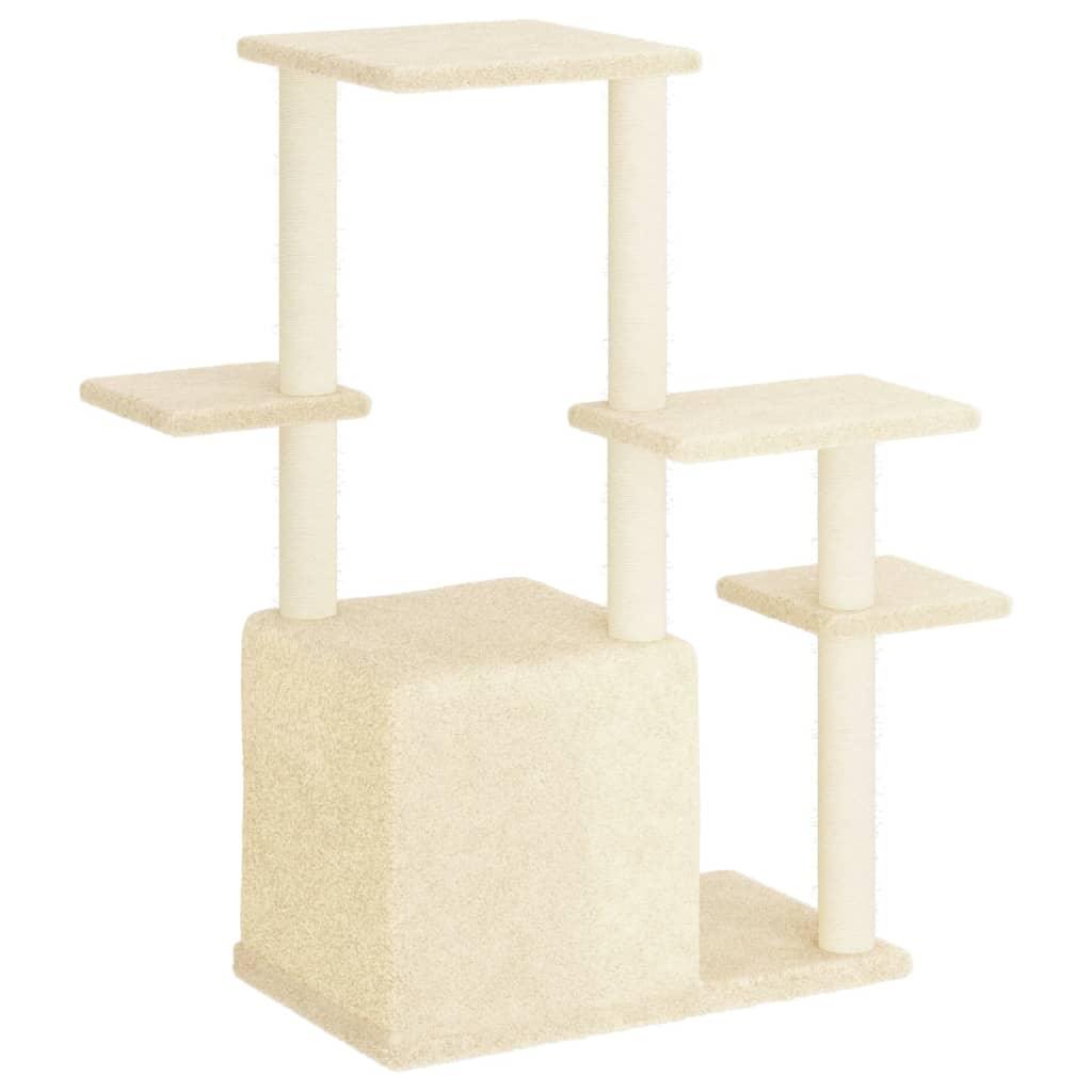 Arbre à chat avec griffoirs en sisal crème 97,5 cm - Animalerie en ligne Kat-Shop