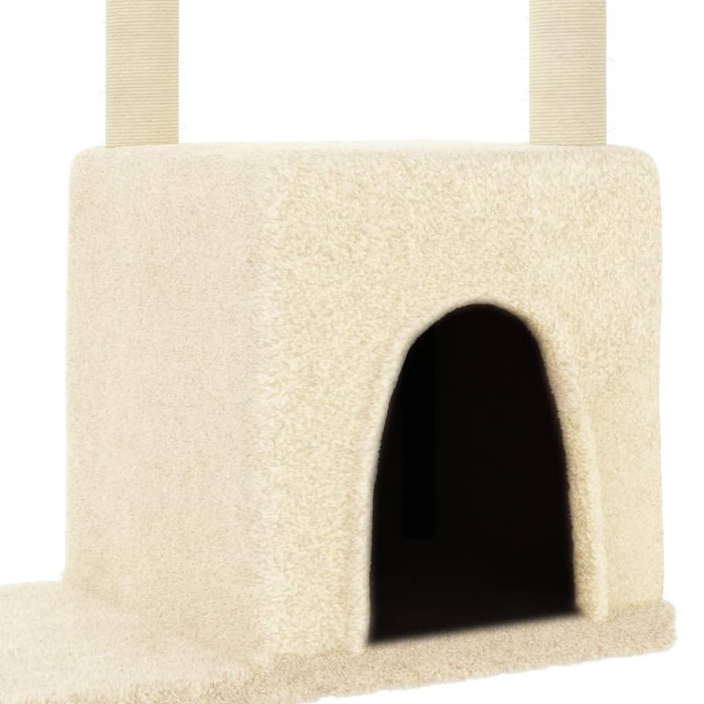 Arbre à chat avec griffoirs en sisal crème 97,5 cm - Animalerie en ligne Kat-Shop