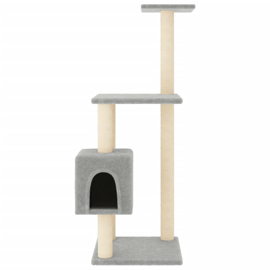 Arbre à chat avec griffoirs en sisal Gris clair 104 cm - Animalerie en ligne Kat-Shop