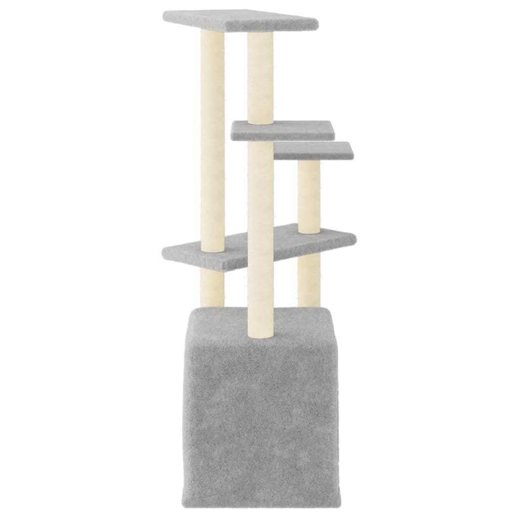 Arbre à chat avec griffoirs en sisal gris clair 107,5 cm - Animalerie en ligne Kat-Shop