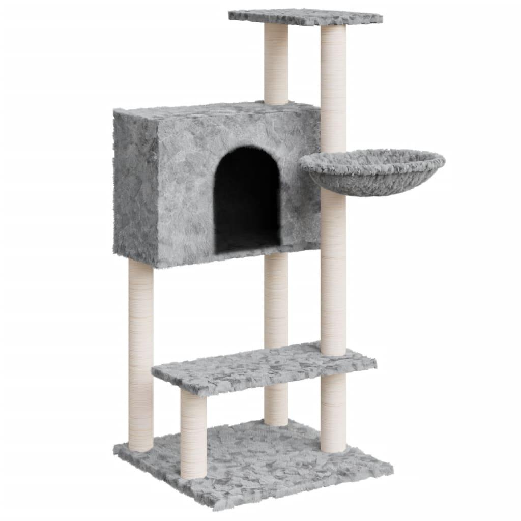 Arbre à chat avec griffoirs en sisal Gris clair 108,5 cm - Animalerie en ligne www.kat-shop.be