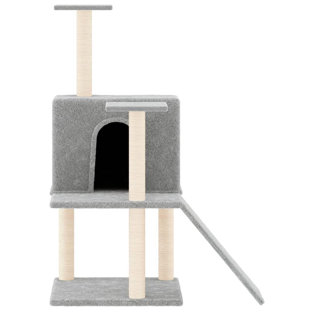 Arbre à chat avec griffoirs en sisal Gris clair 109 cm - Animalerie en ligne www.kat-shop.be