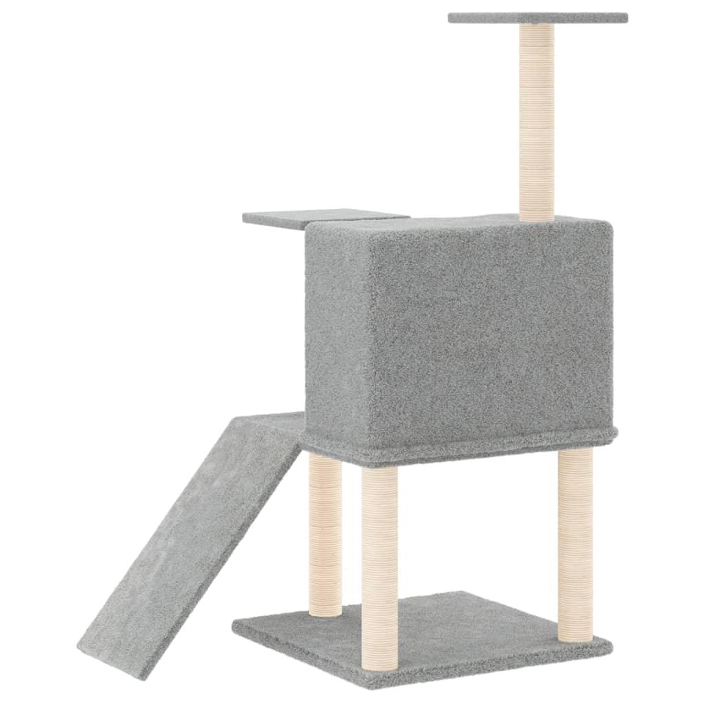 Arbre à chat avec griffoirs en sisal Gris clair 109 cm - Animalerie en ligne www.kat-shop.be