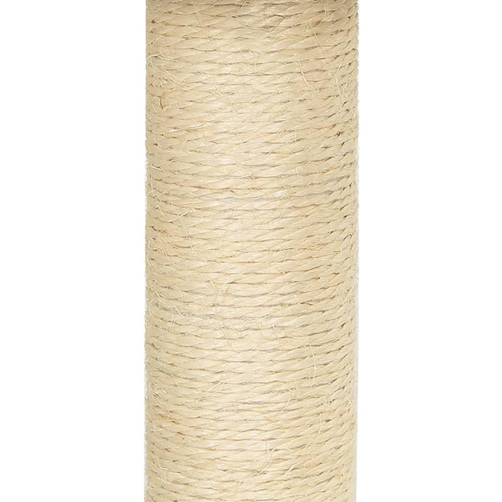 Arbre à chat avec griffoirs en sisal Gris clair 155 cm - Animalerie en ligne www.kat-shop.be