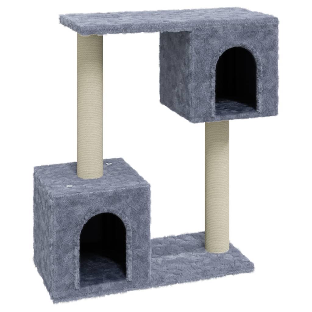 Arbre à chat avec griffoirs en sisal Gris clair 60 cm - Animalerie en ligne www.kat-shop.be