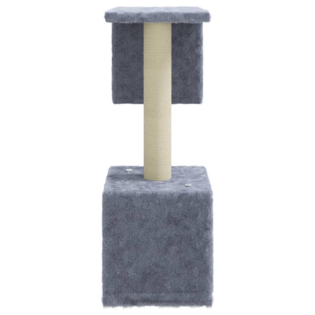 Arbre à chat avec griffoirs en sisal Gris clair 60 cm - Animalerie en ligne www.kat-shop.be