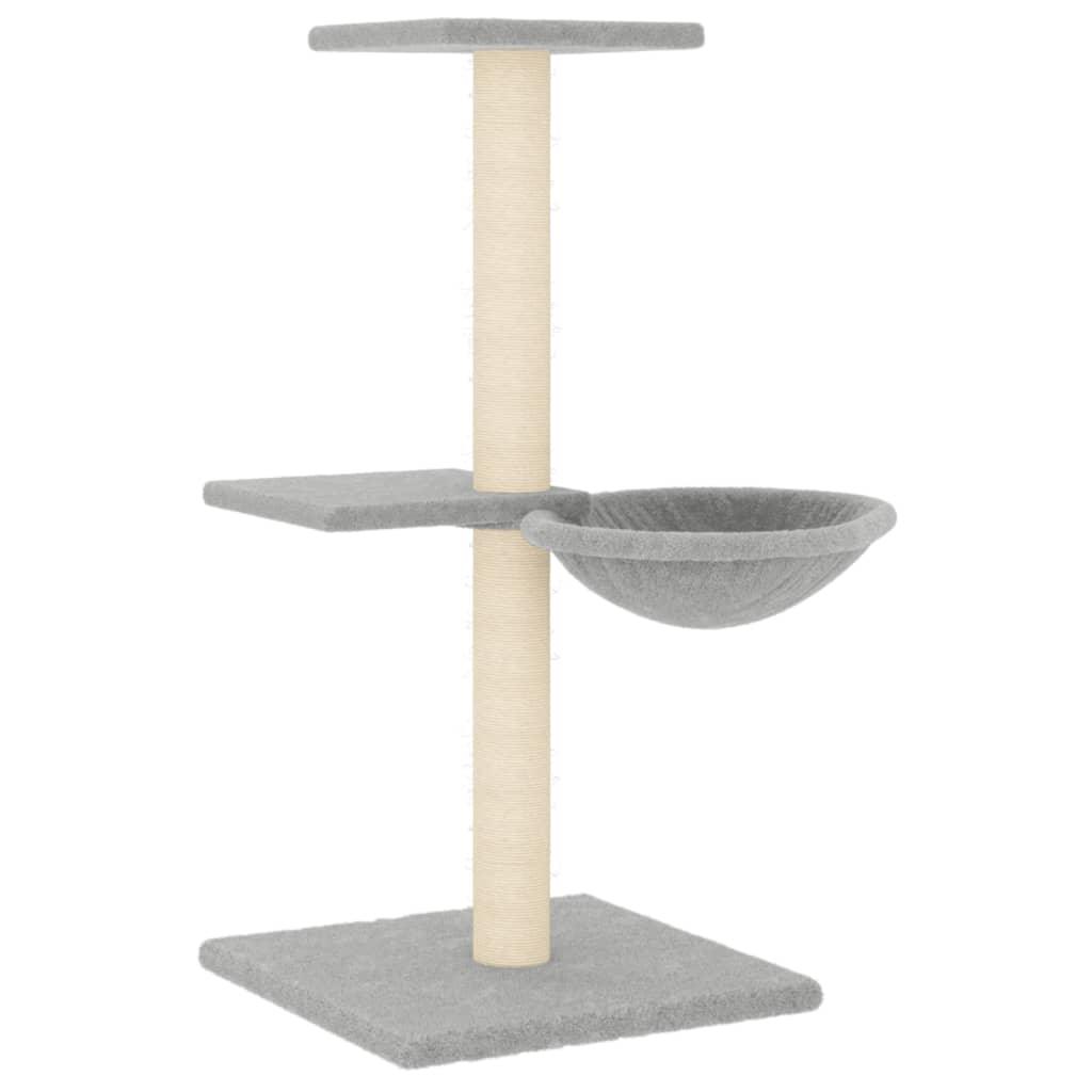 Arbre à chat avec griffoirs en sisal gris clair 72 cm - Animalerie en ligne Kat-Shop