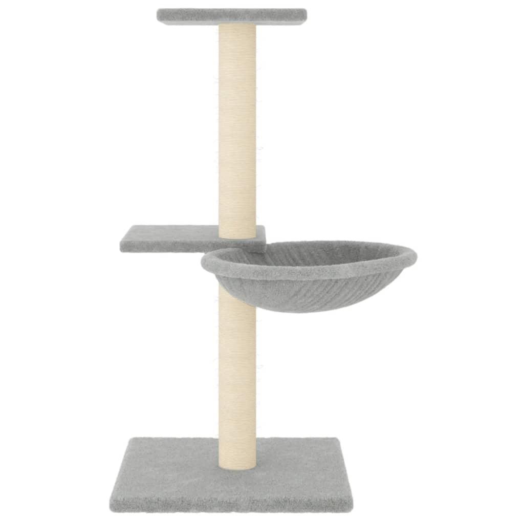 Arbre à chat avec griffoirs en sisal gris clair 72 cm - Animalerie en ligne Kat-Shop