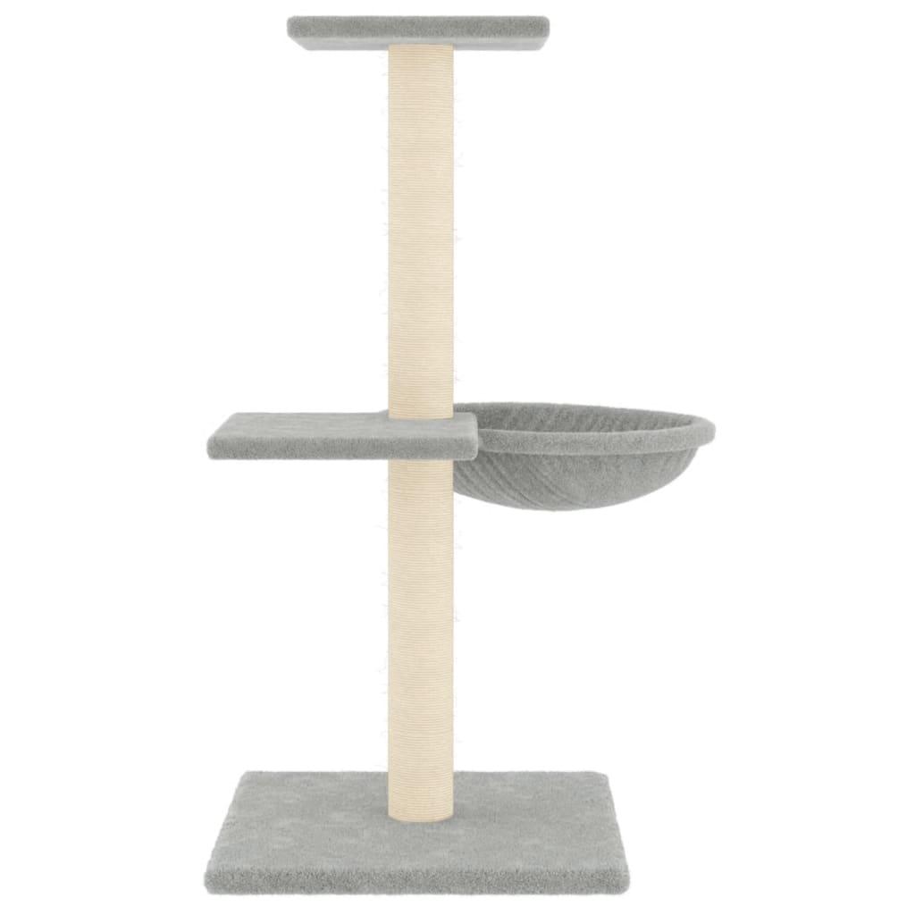 Arbre à chat avec griffoirs en sisal gris clair 72 cm - Animalerie en ligne Kat-Shop