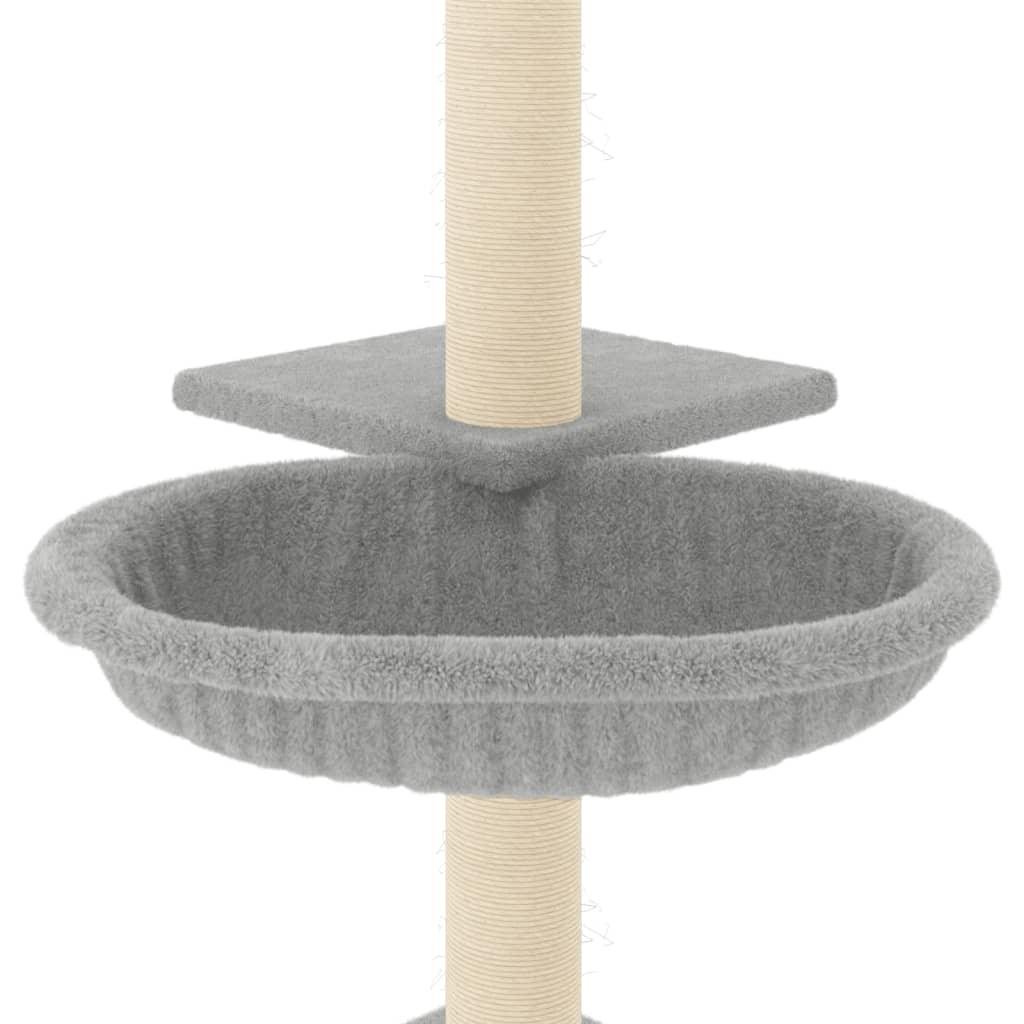 Arbre à chat avec griffoirs en sisal gris clair 72 cm - Animalerie en ligne Kat-Shop