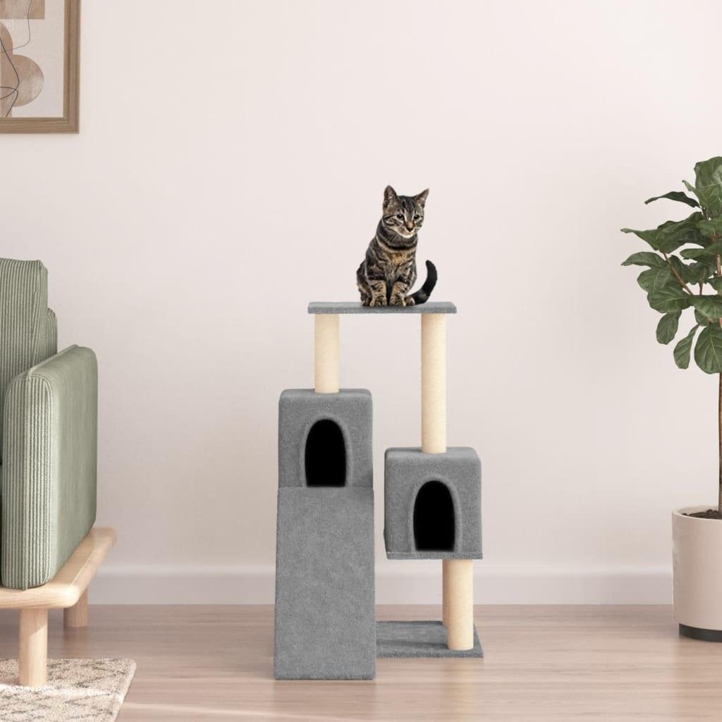 Arbre à chat avec griffoirs en sisal Gris clair 82 cm - Animalerie en ligne Kat-Shop