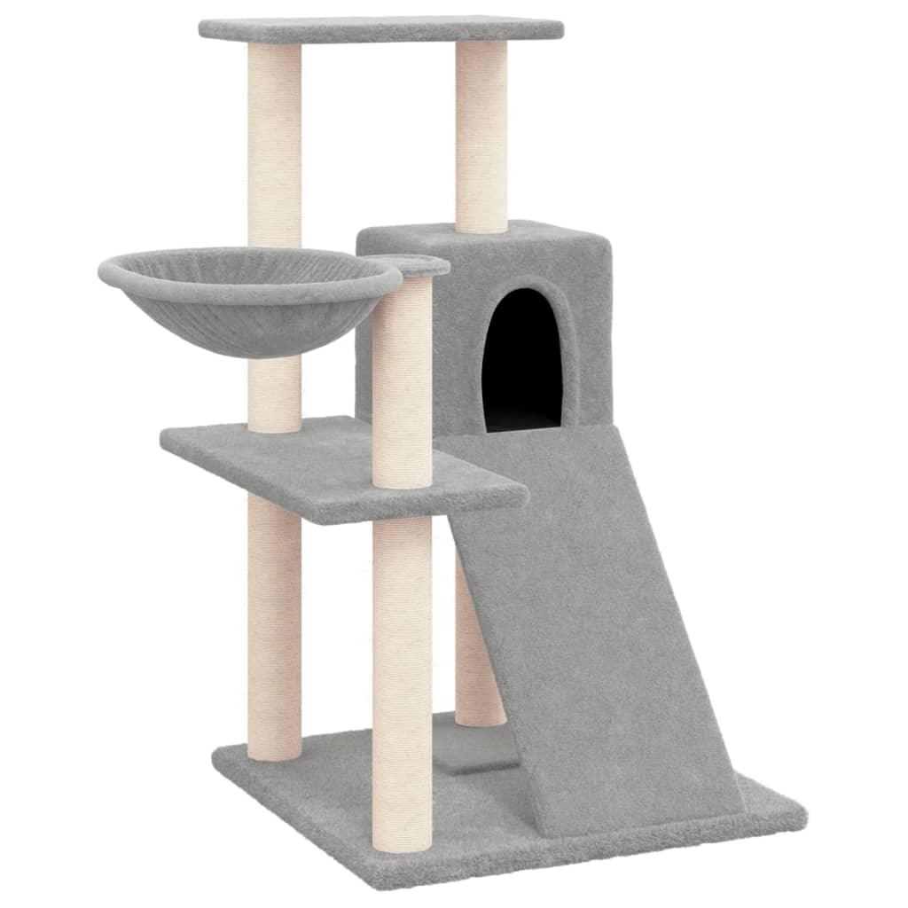 Arbre à chat avec griffoirs en sisal Gris clair 82 cm - Animalerie en ligne www.kat-shop.be