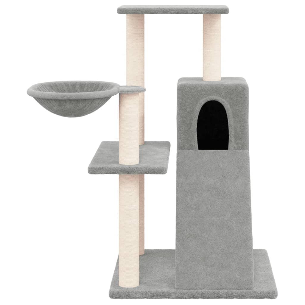 Arbre à chat avec griffoirs en sisal Gris clair 82 cm - Animalerie en ligne www.kat-shop.be