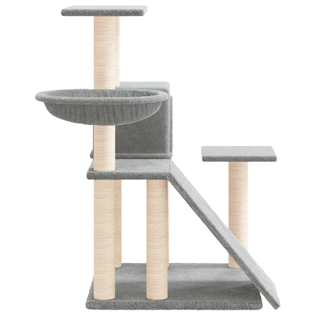 Arbre à chat avec griffoirs en sisal Gris clair 82 cm - Animalerie en ligne www.kat-shop.be