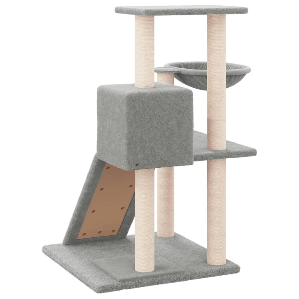 Arbre à chat avec griffoirs en sisal Gris clair 82 cm - Animalerie en ligne www.kat-shop.be