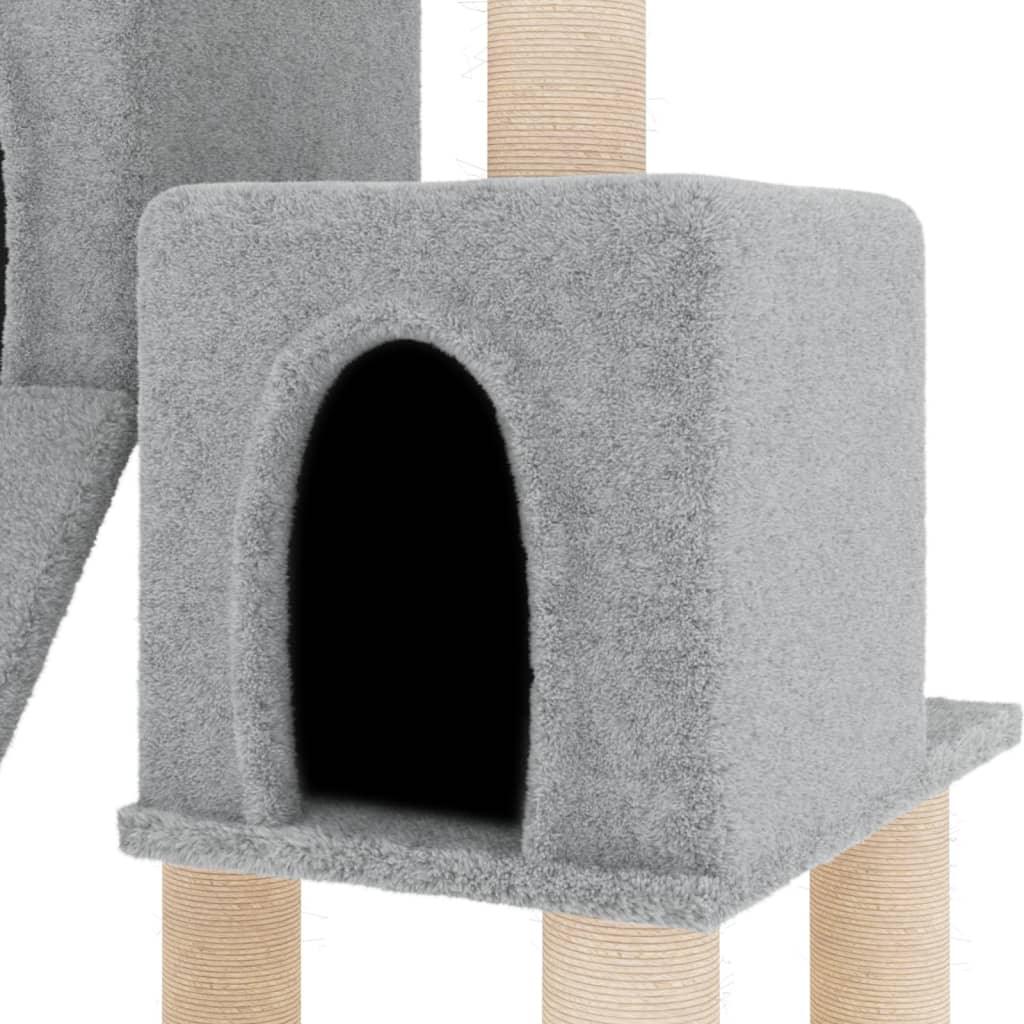 Arbre à chat avec griffoirs en sisal Gris clair 82 cm - Animalerie en ligne Kat-Shop