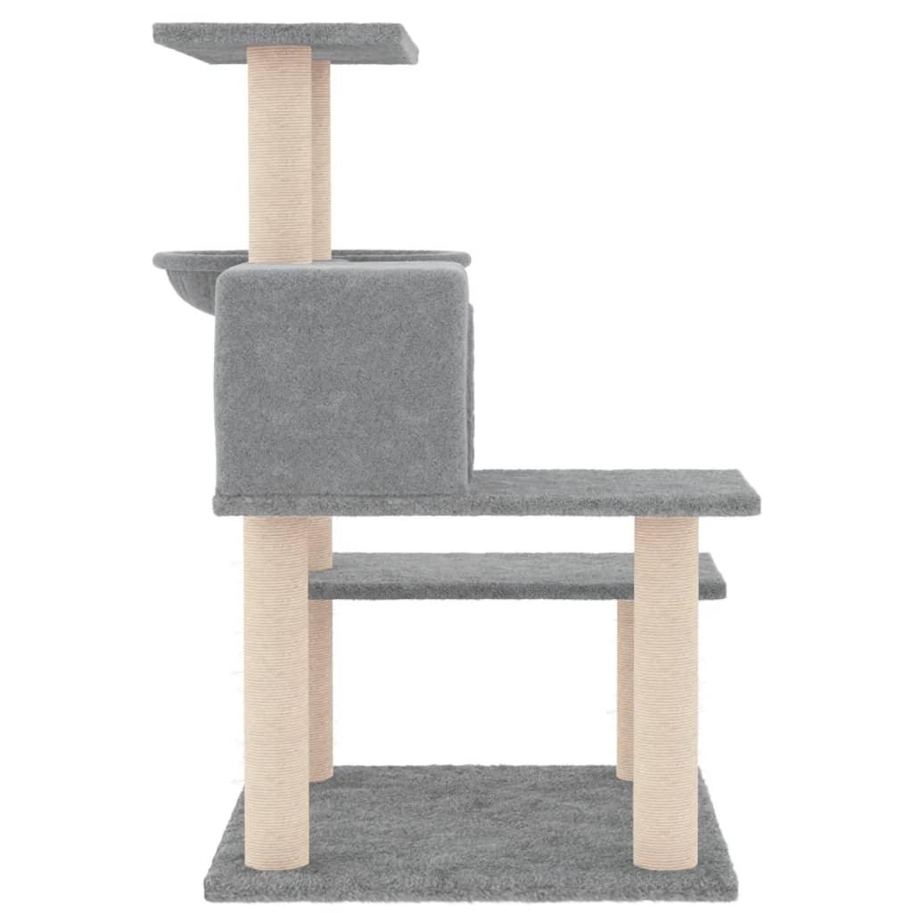 Arbre à chat avec griffoirs en sisal gris clair 82,5 cm - Animalerie en ligne Kat-Shop