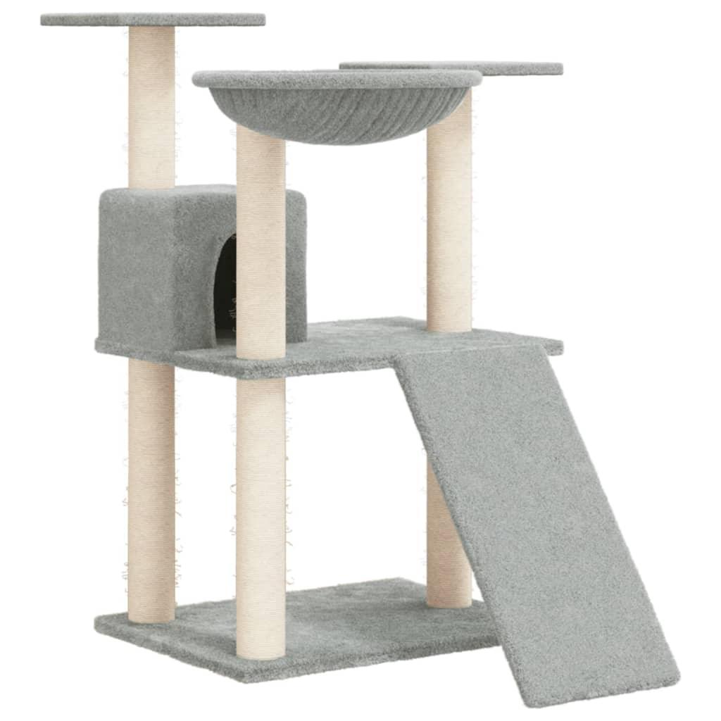 Arbre à chat avec griffoirs en sisal Gris clair 83 cm - Animalerie en ligne Kat-Shop