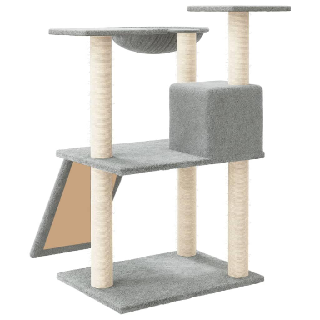 Arbre à chat avec griffoirs en sisal Gris clair 83 cm - Animalerie en ligne Kat-Shop